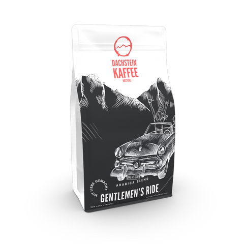 Dachsteinkaffee Gentlemen Ride Arabica Blend ganze Bohne Röstkaffee Kaffeerösterei Schladming Dachstein