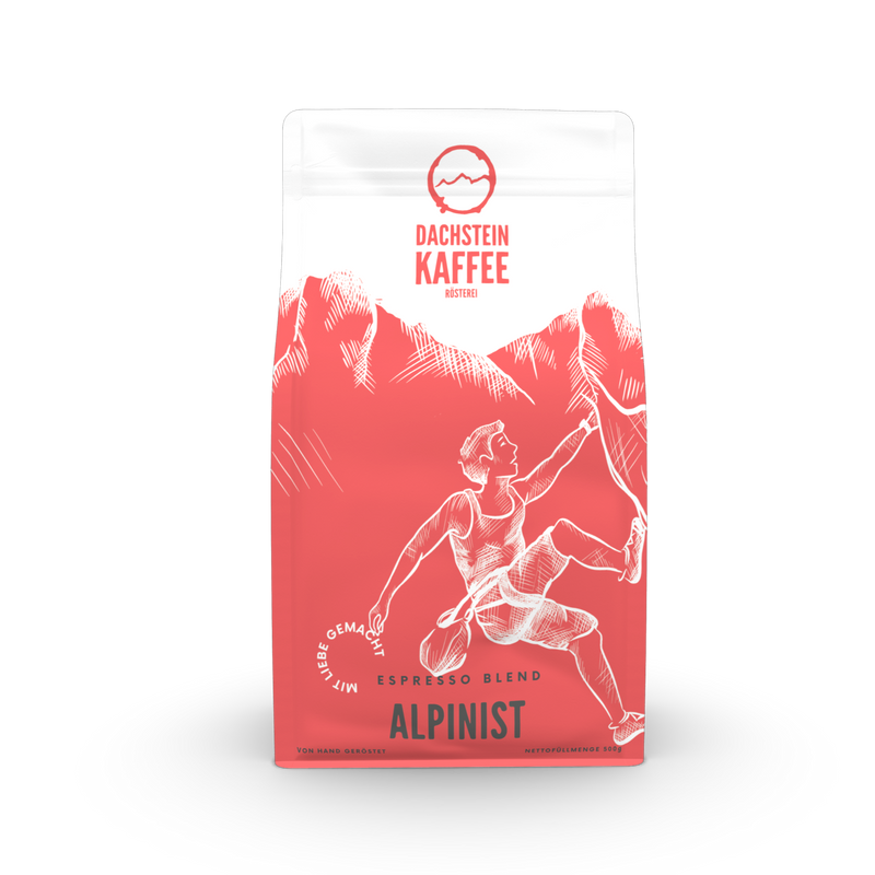 Dachsteinkaffee Espressoblend Alpinist ganze Bohne Röstkaffee Kaffeerösterei in Schladming Dachstein