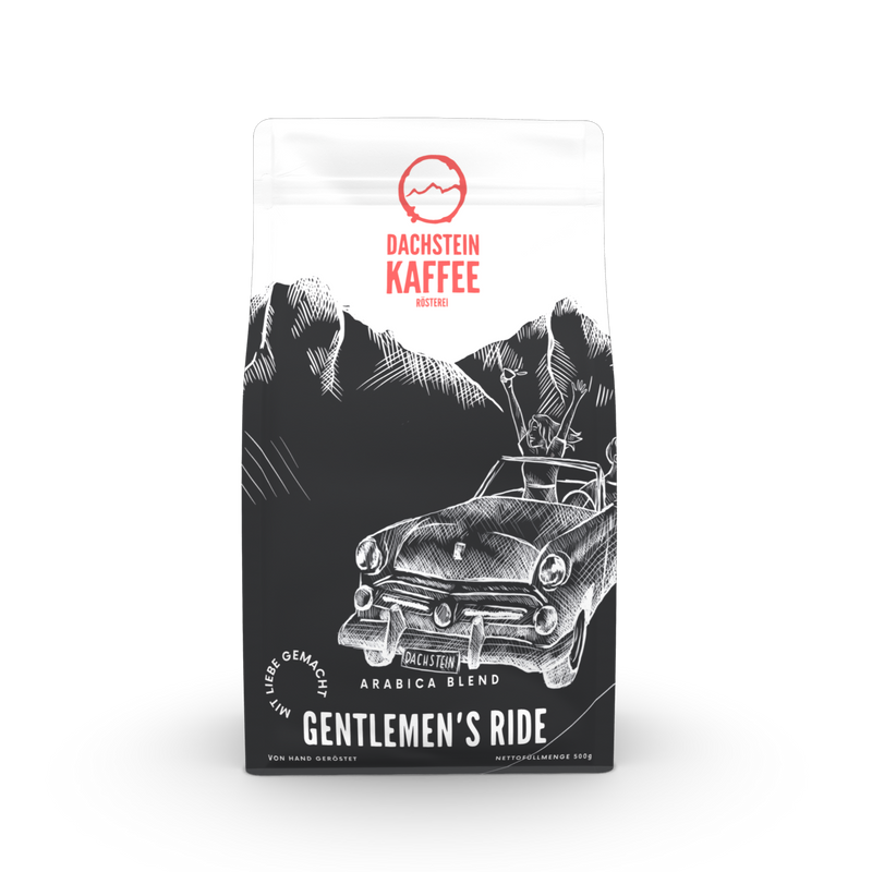 DachsteinkDachsteinkaffee Gentlemen Ride Arabica Blend ganze Bohne Röstkaffee Kaffeerösterei Schladming Dachstein